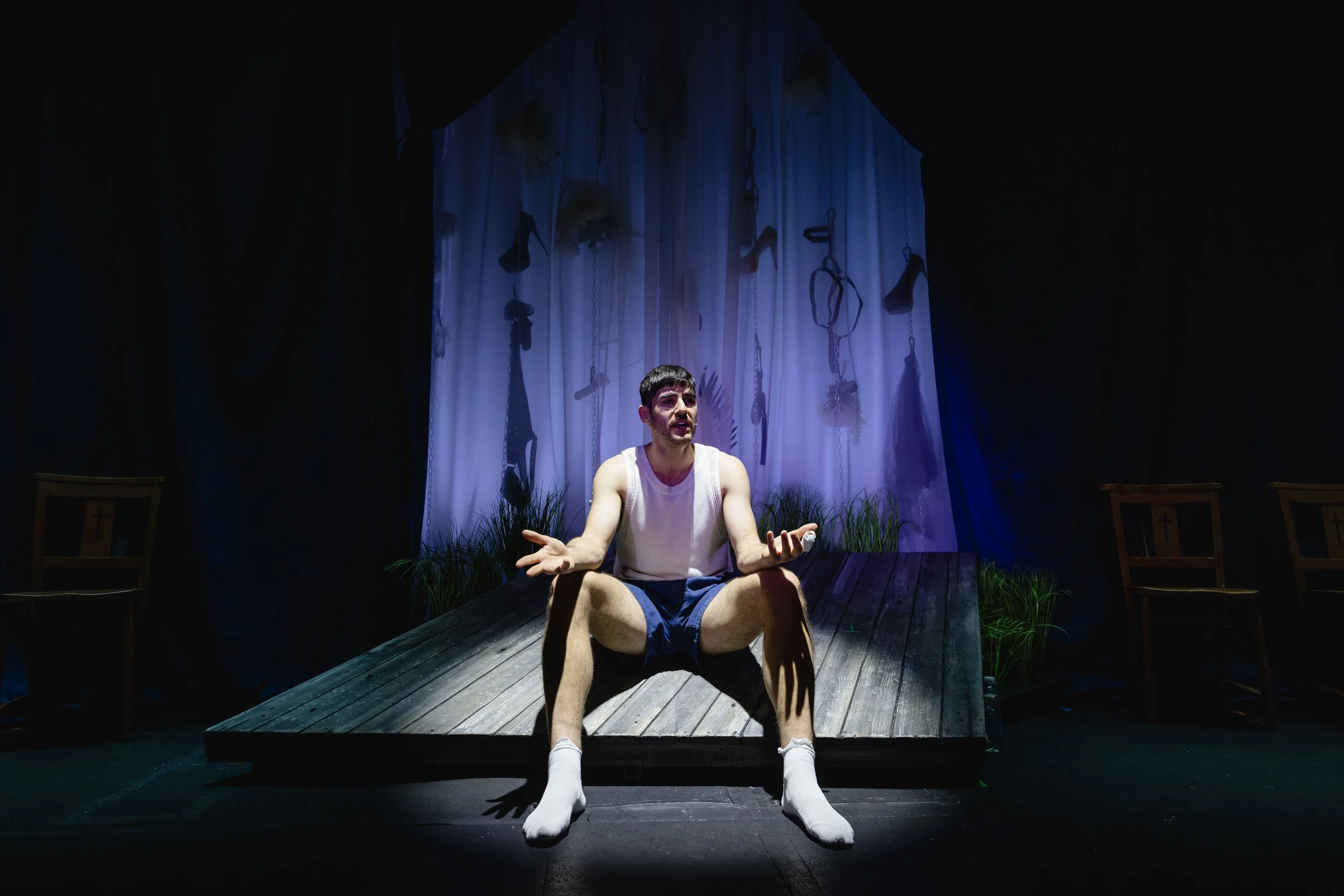 Hugo Dodsworth | Performance Design | Sugar Daddy | Underbelly Boulevard | March 2026 | Set & Video Design by Hugo Dodsworth | Photography by Mark Senior