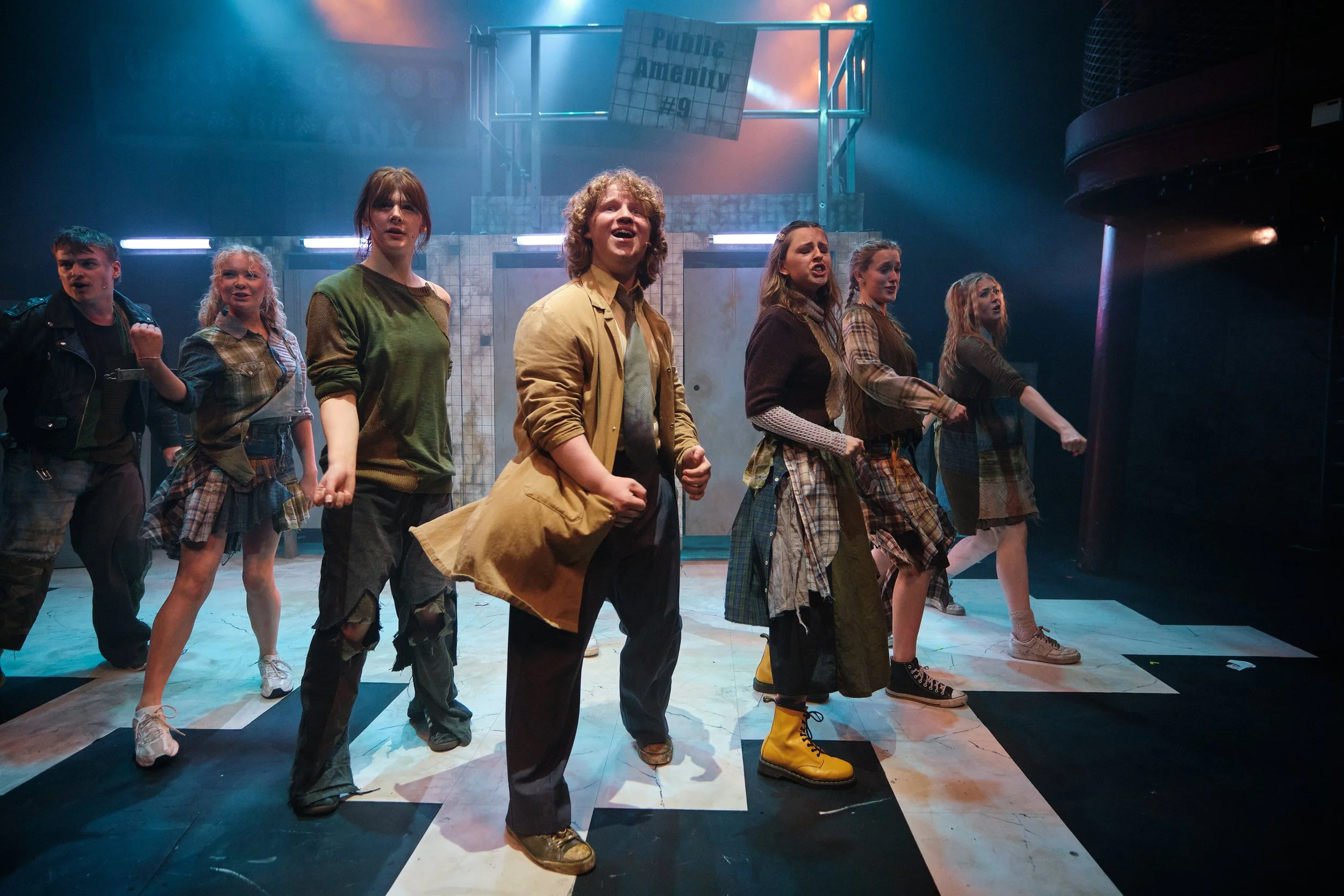 Hugo Dodsworth | Performance Design | Urinetown: The Musical | the egg | May 2026 | Lighting Design by Hugo Dodsworth | Photography by Jack Offord