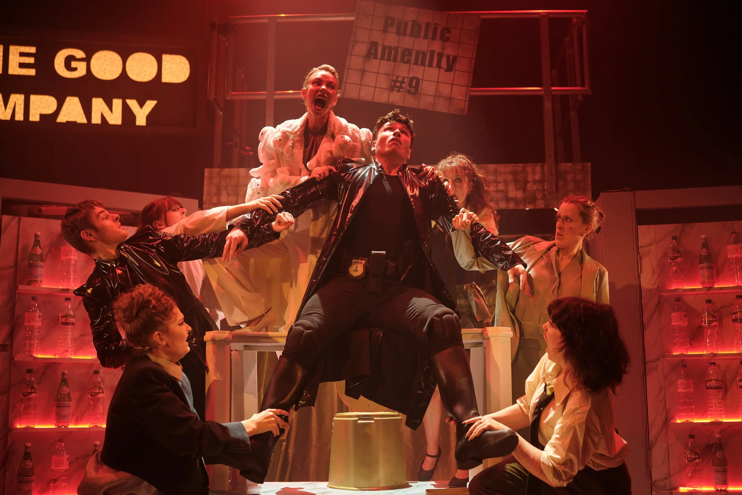 Hugo Dodsworth | Performance Design | Urinetown: The Musical | the egg | May 2026 | Lighting Design by Hugo Dodsworth | Photography by Jack Offord