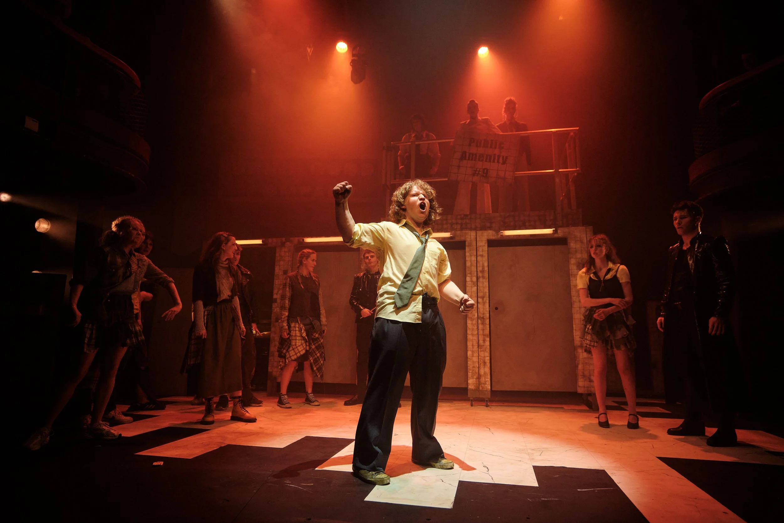 Hugo Dodsworth | Performance Design | Urinetown: The Musical | the egg | May 2026 | Lighting Design by Hugo Dodsworth | Photography by Jack Offord
