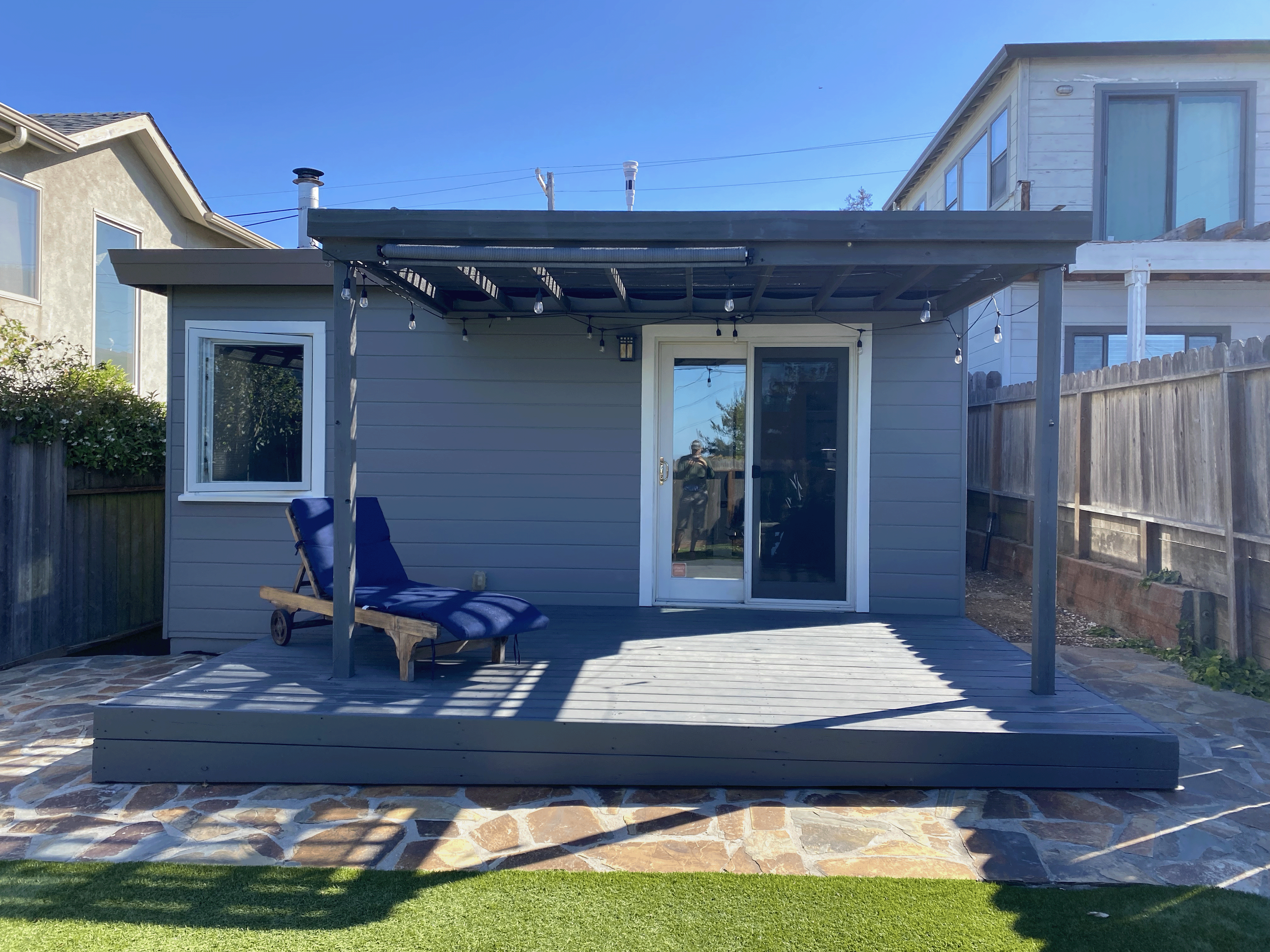 Back of the house. Sliding door goes to office/second bedroom.