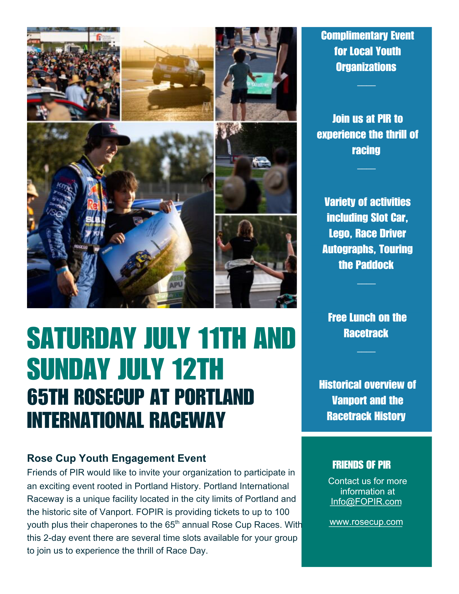 Rose cup at the International Raceway