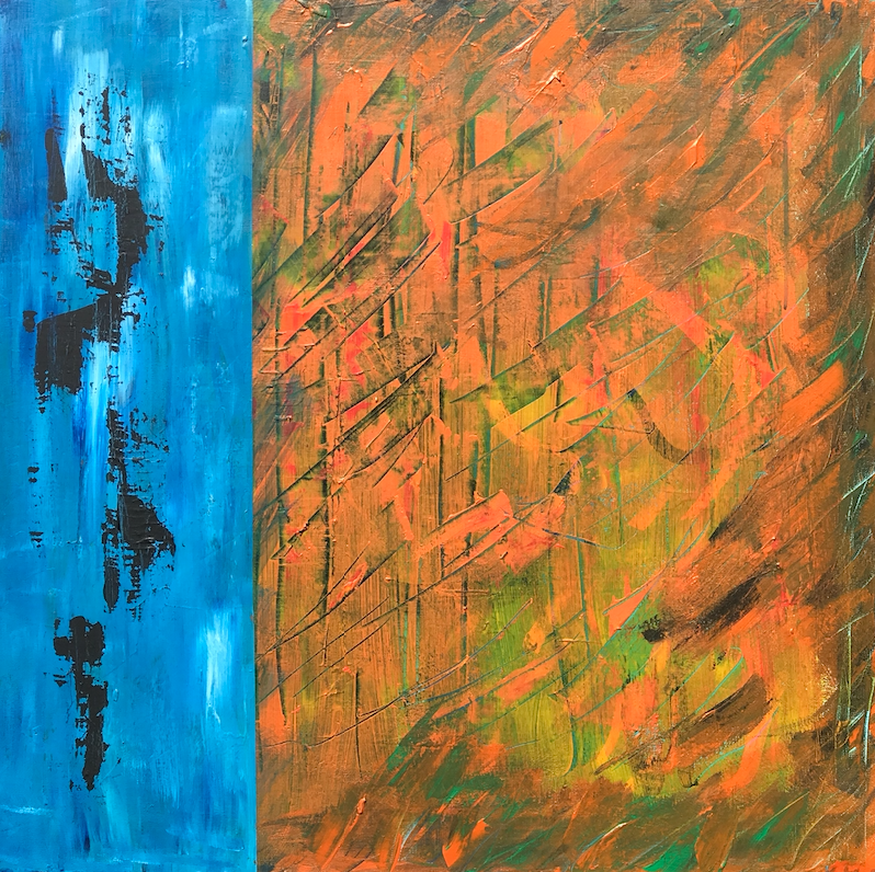 Chaotic Orange And Blue