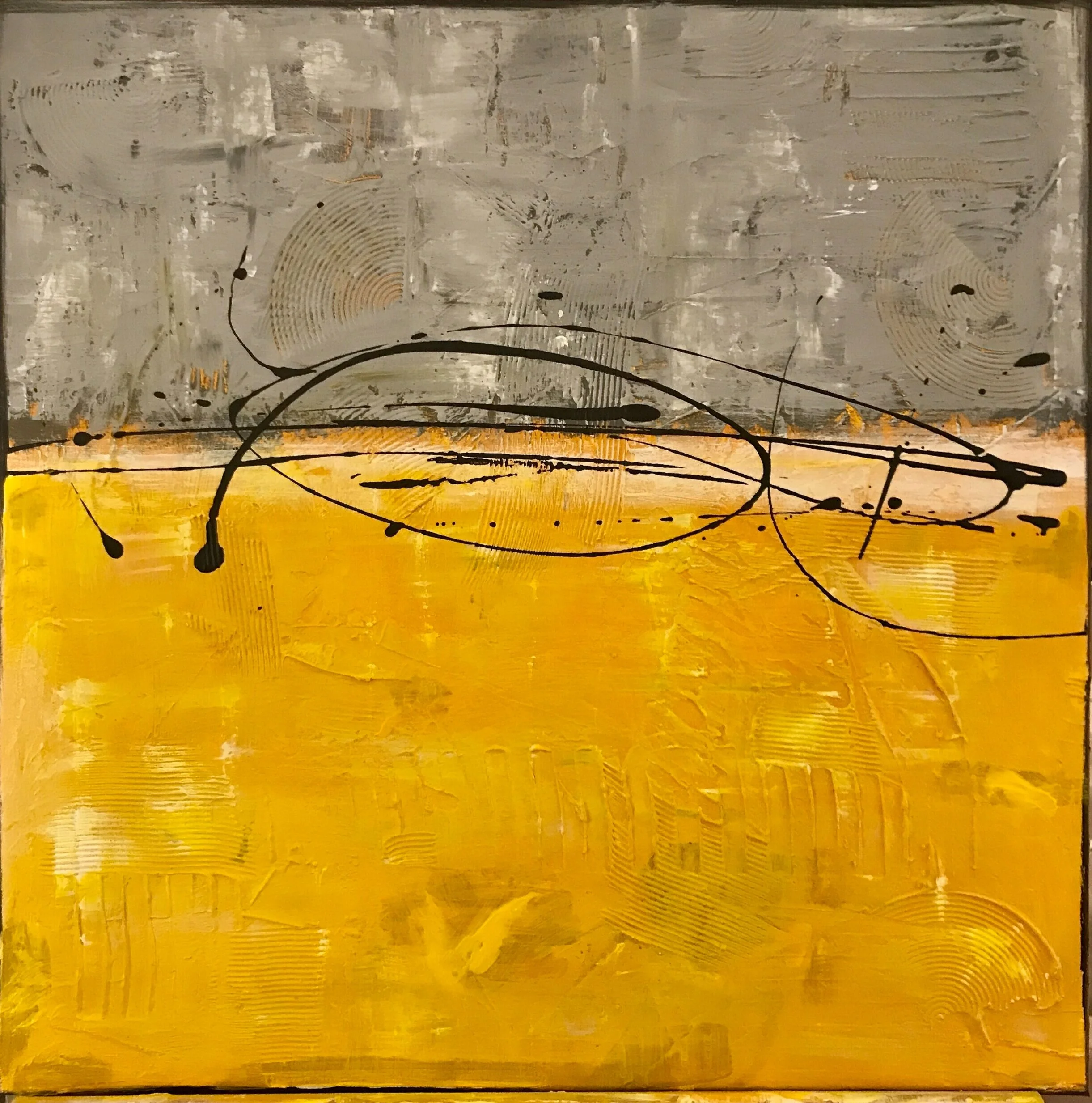 Gray-Yellow Abstract