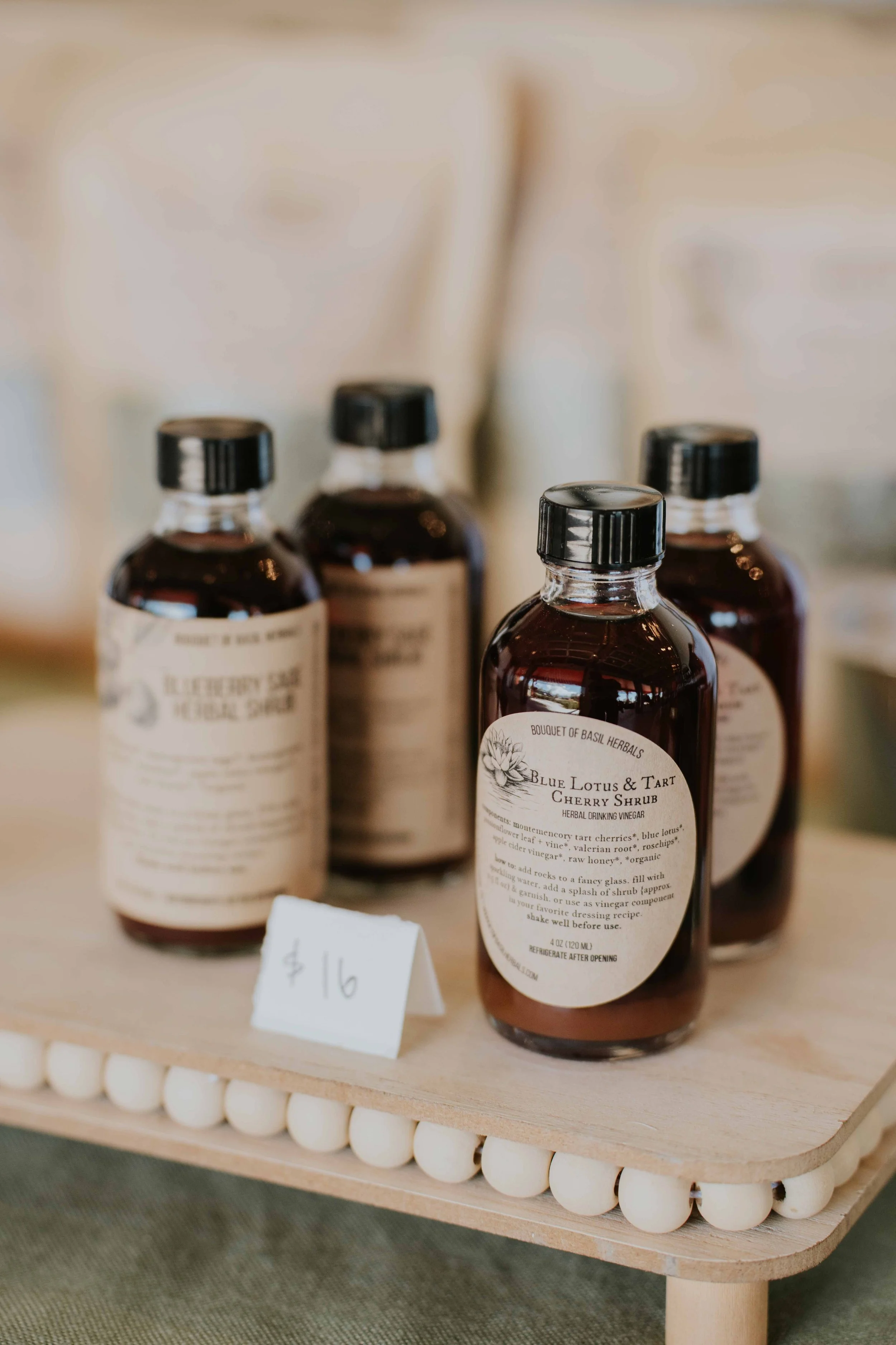 blue lotus & tart cherry herbal shrub