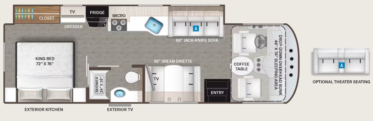 2023 Thor Hurricane 29M Floorplan