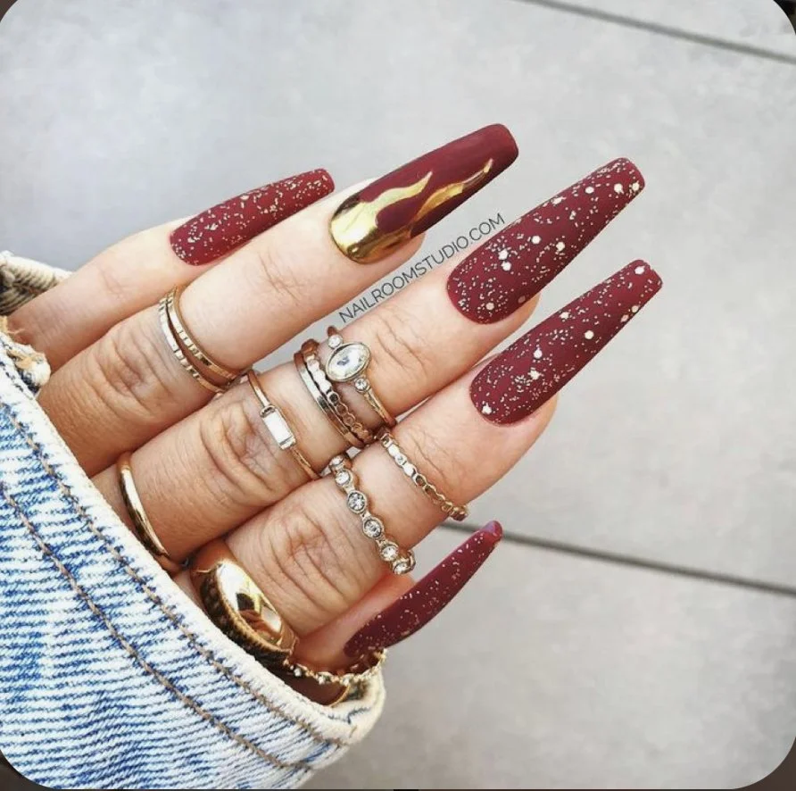Burgundy and Sparkle