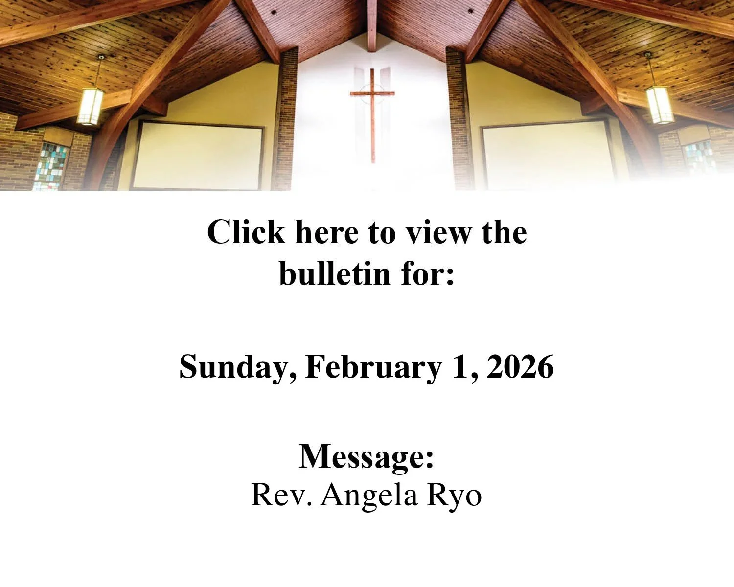 Bulletin for Sunday, February 1st, 2026