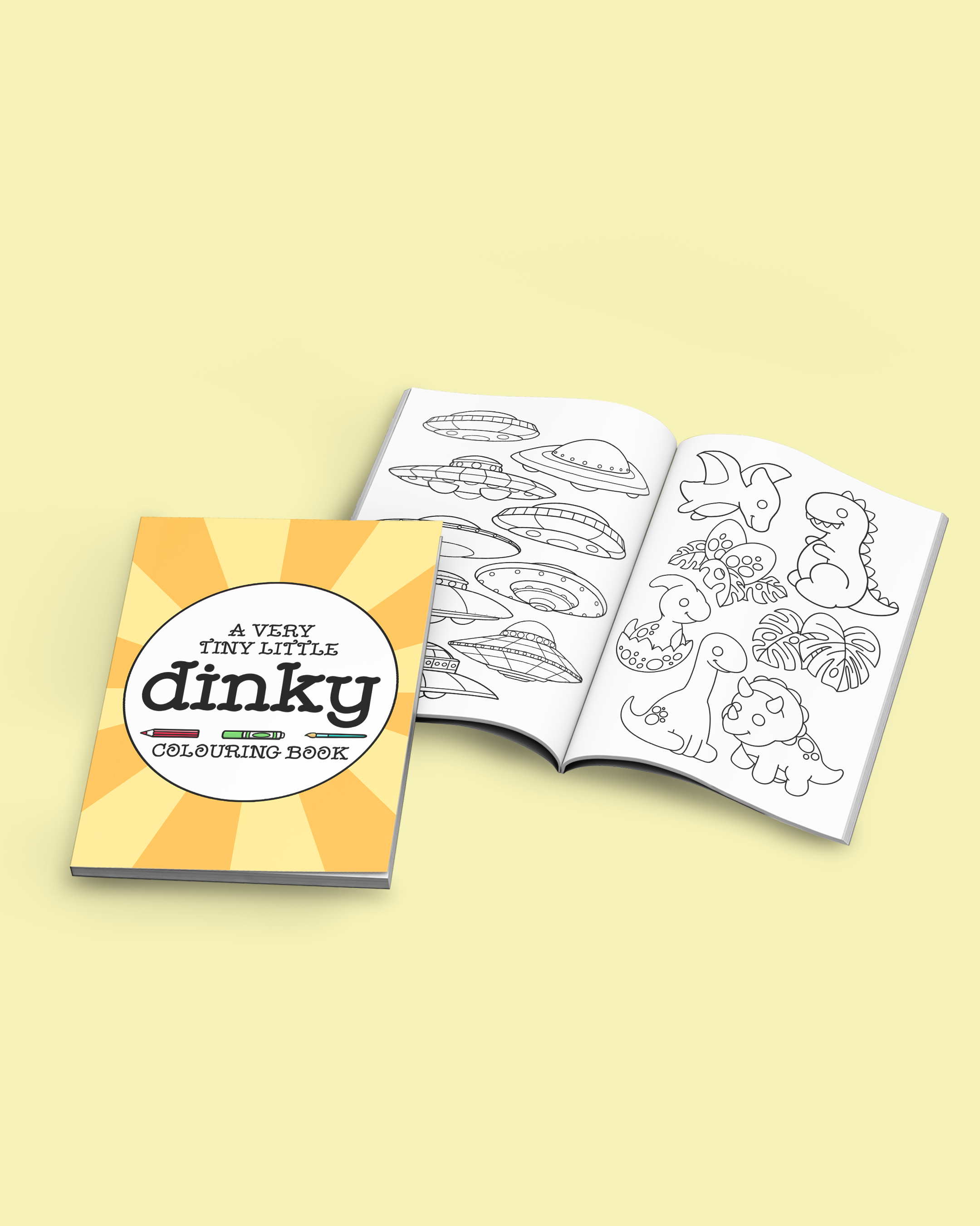PREORDER A Very Tiny Little Dinky Colouring book (A6, 52 pages, Kids)