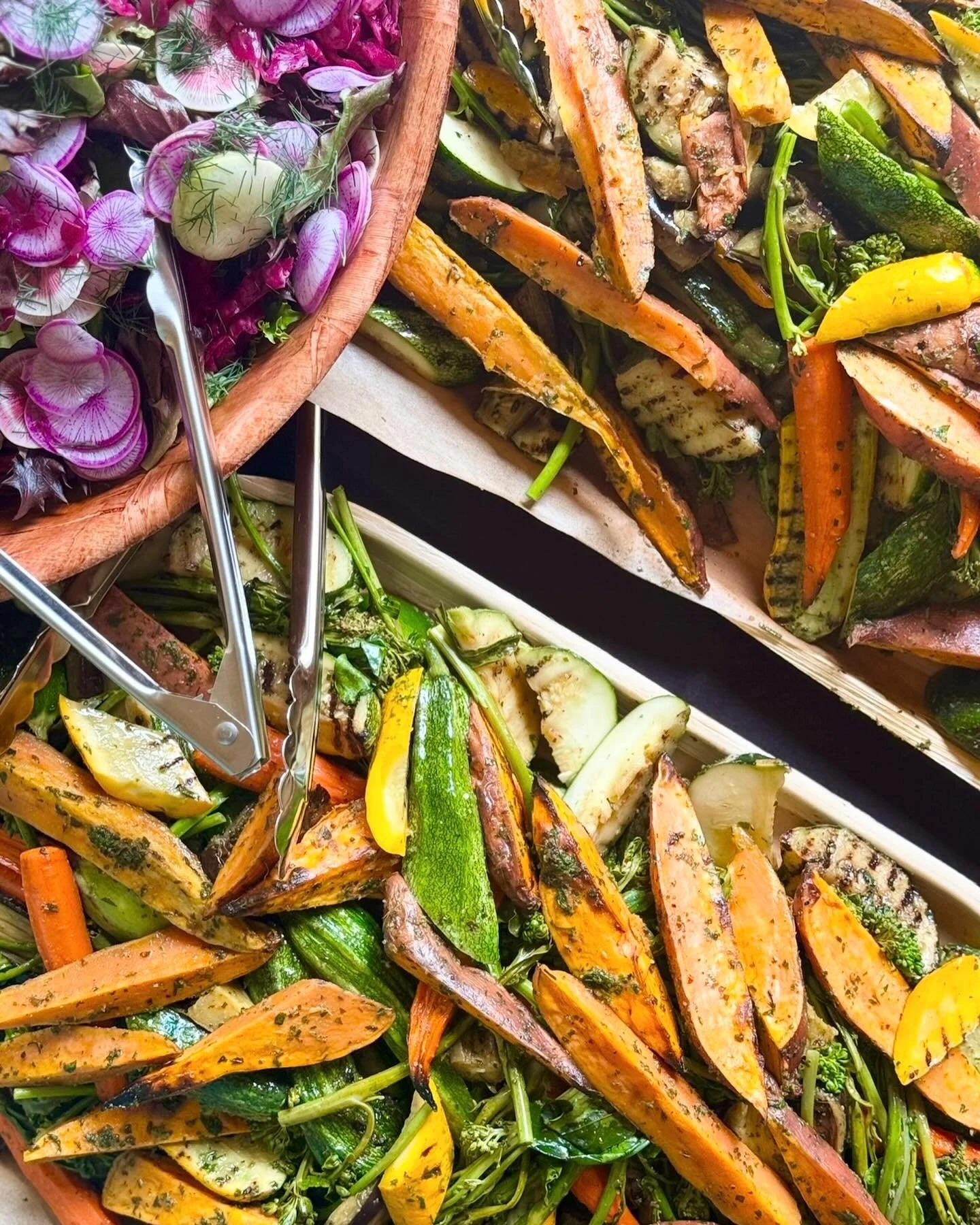 💜 Herb marinated veggies for the win💕, thank you to @jrorganicsfarm and @goldeneagle_farm for the gorgeous local produce. 👩🏻&zwj;🍳👩🏼&zwj;🌾Awesome event this week at the 2025 San Diego Region Agricultural Conference, so many wonderful folks sh