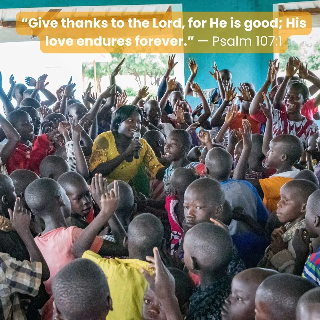 After a week of giving thanks, 
our hearts are still full. 💛 
Today we&rsquo;re holding onto this promise: 
&ldquo;Give thanks to the Lord, for He is good; 
His love endures forever.&rdquo; &mdash; Psalm 107:1

 #bibleverse #bible #ScriptureSunday