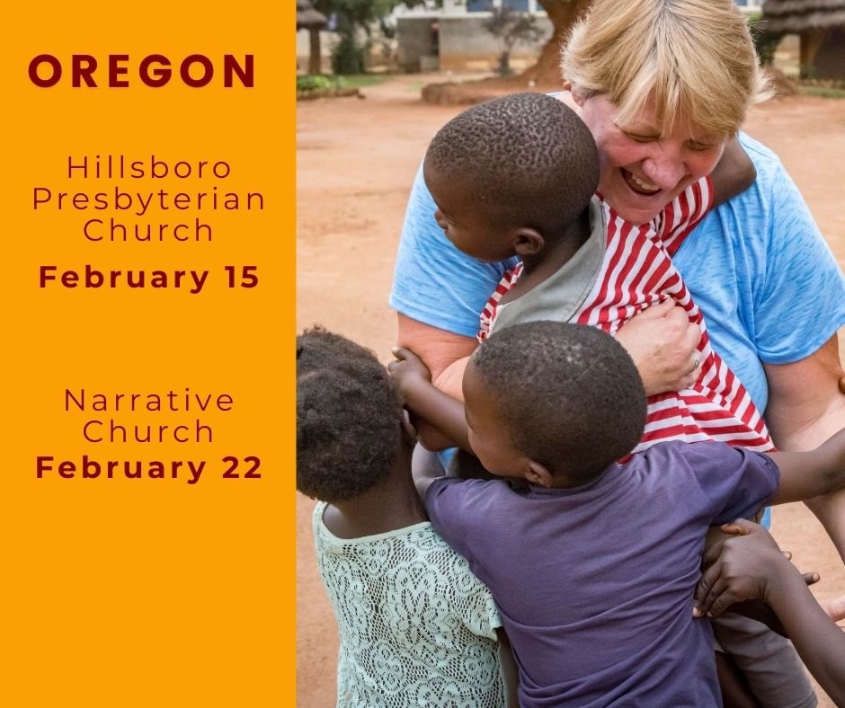 Cindy's coming back to Oregon and would love to see you!  It's going to be a great time of sharing our calling, celebrating His work and giving Him all the glory! She'll also have beautiful Tabitha Artisan crafts at both churches.

Join her:
February