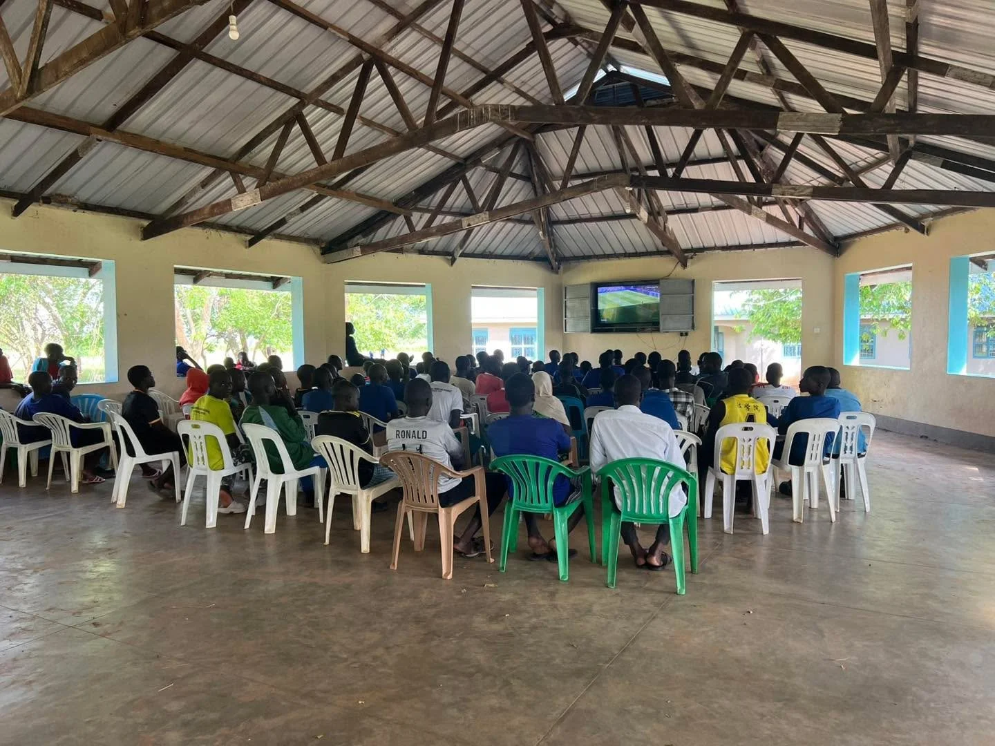 Fun Saturday watching a soccer match and visiting with friends. Today the girls won their match!