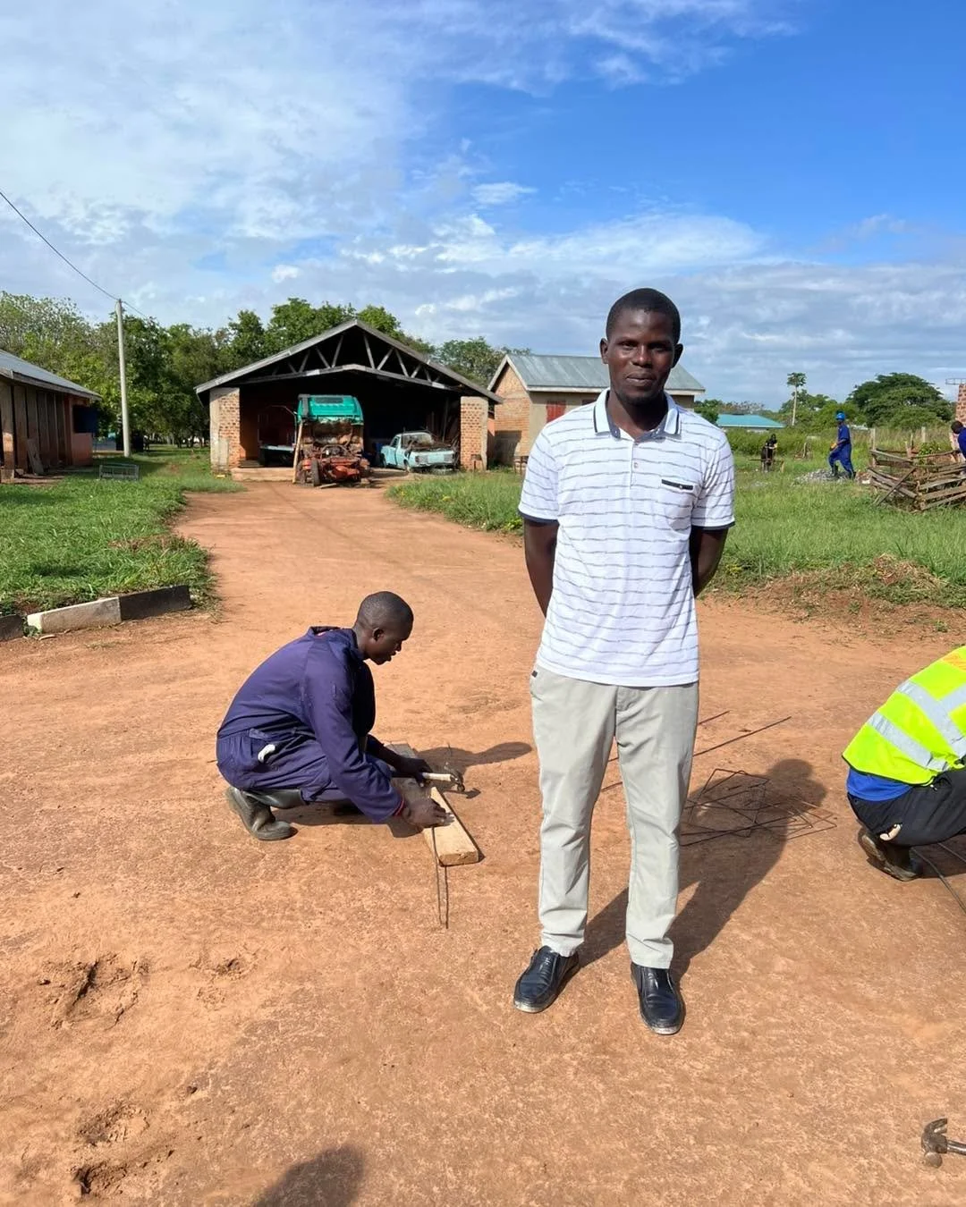 Meet our newest vocational teacher! Fred is a VOH graduate and is now teaching construction in our vocational school!! &hearts;️