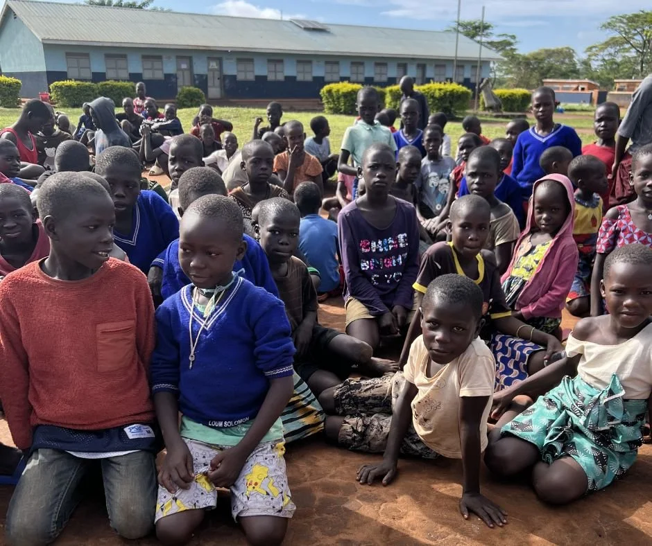 Behind the scenes on mail days.

The children gather together by class and names are called one by one. Even though they'll all receive a letter, you can see the nervousness on their faces 
as they wait for their names to be called.

Some children re