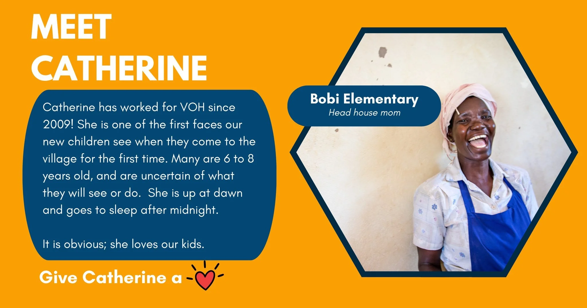 We are so grateful for Catherine, our head House Mom at Bobi Village!