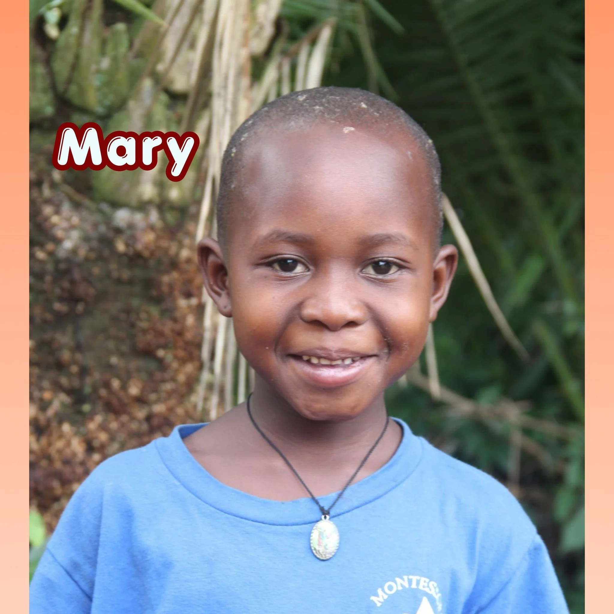 Meet Mary.
~~~~~~~~
Mary is just 6 years old, and joined us at Village of Hope earlier this year. She is in Primary 1, and loves math and playing games. She already aspires to be a teacher when she grows up.

Mary is one of many children at Village o