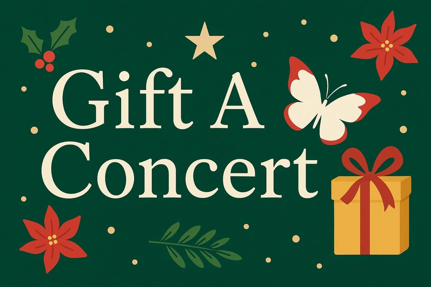 Give the gift of music this Christmas. 🎄✨

With Gift A Concert, you can sponsor a Monarch performance for someone who needs holiday cheer &mdash; a family member, an assisted living home, a cancer center, or a community you care about.

It&rsquo;s s