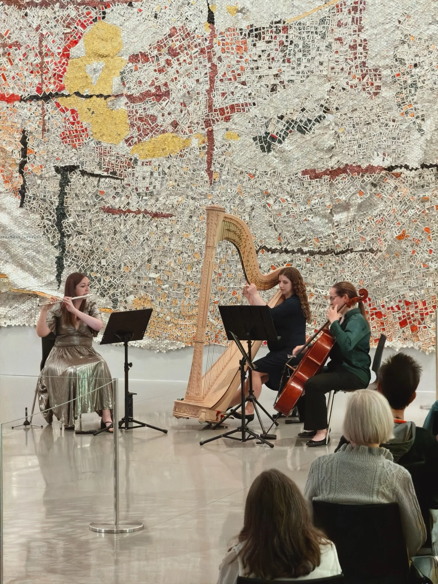 Some scenes from our recital last night at the Museum of Fine Arts, celebrating their exhibit &ldquo;Gyula Kosice: Intergalactic&rdquo; 🪐 

Performing works by Joseph Jongen, Vincent Persichetti, Arvo P&auml;rt, Gary Schocker, and Ludovico Einaudi, 