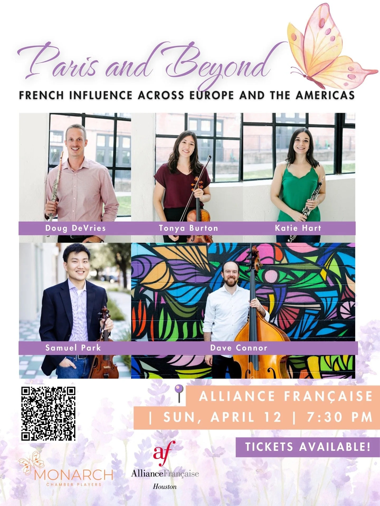 Catch an exciting program coming up next month at @frenchalliancehouston! Musicians from Monarch Chamber Players present an interactive concert taking listeners on a journey across Europe and the Americas, tracing how French musical style - known for