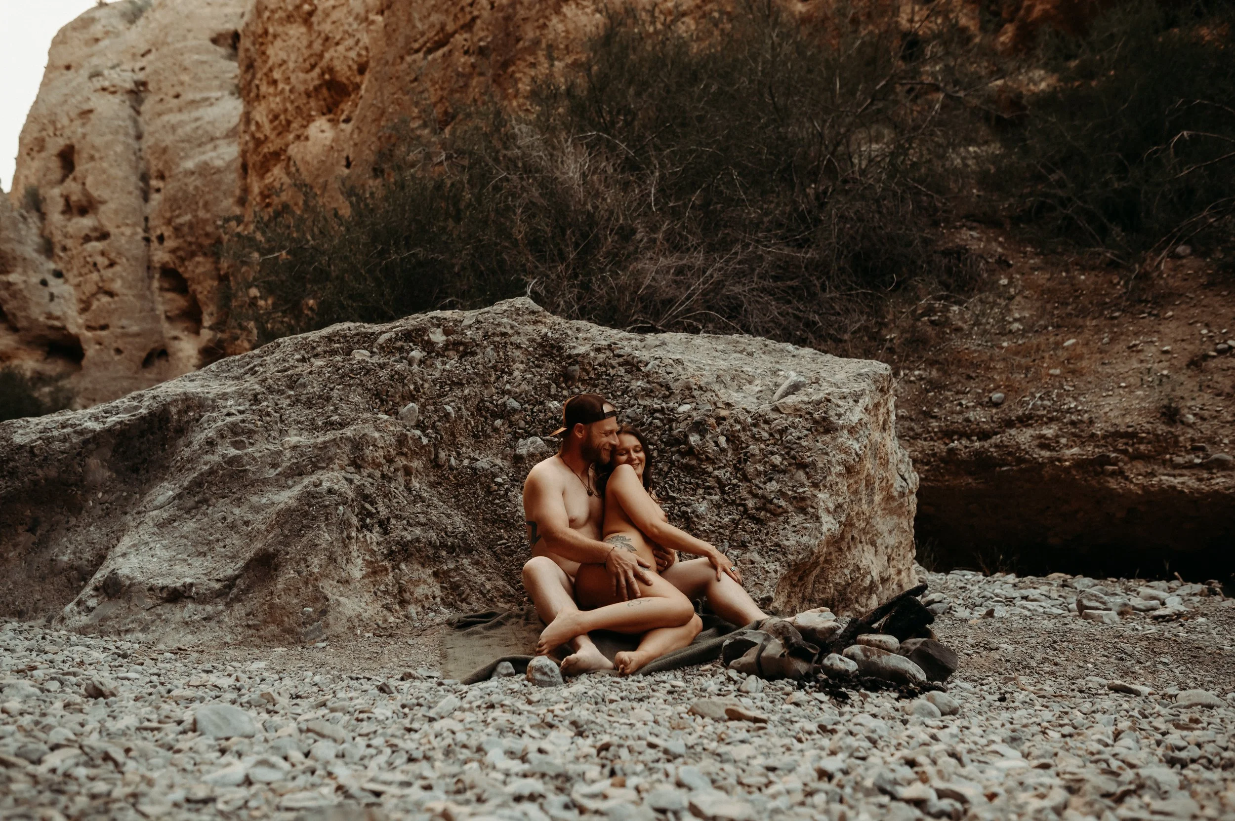 zealous stills las vegas outdoor boudoir couples session slot canyon