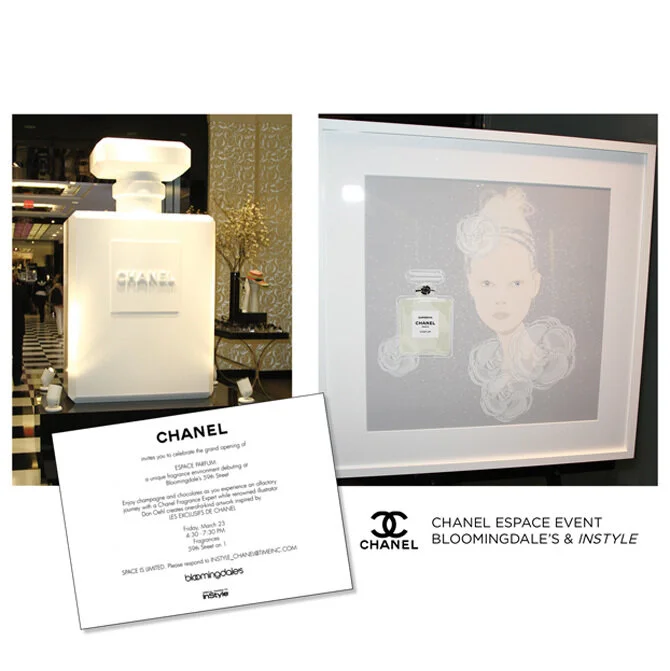 Images from Chanel Espace Fragrance Event. Digital fashion images by don oehl