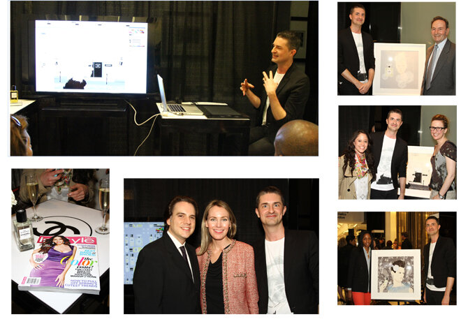 Images from the INStyle Chanel Espace Fragrance Event featuring illustrator don oehl, digital, NYC.