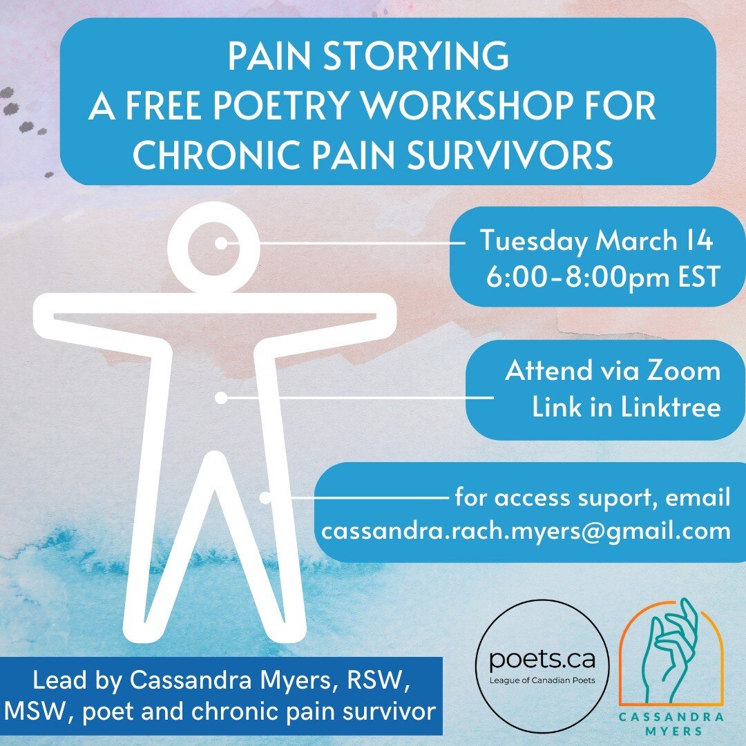 Calling all people with bodies! If you have physical pain symptoms, chronic illness, disability, or simply just want to self-author your body-mind's experience with pain, this is a generative writing workshop for you. Using Chinese and South-Asian an