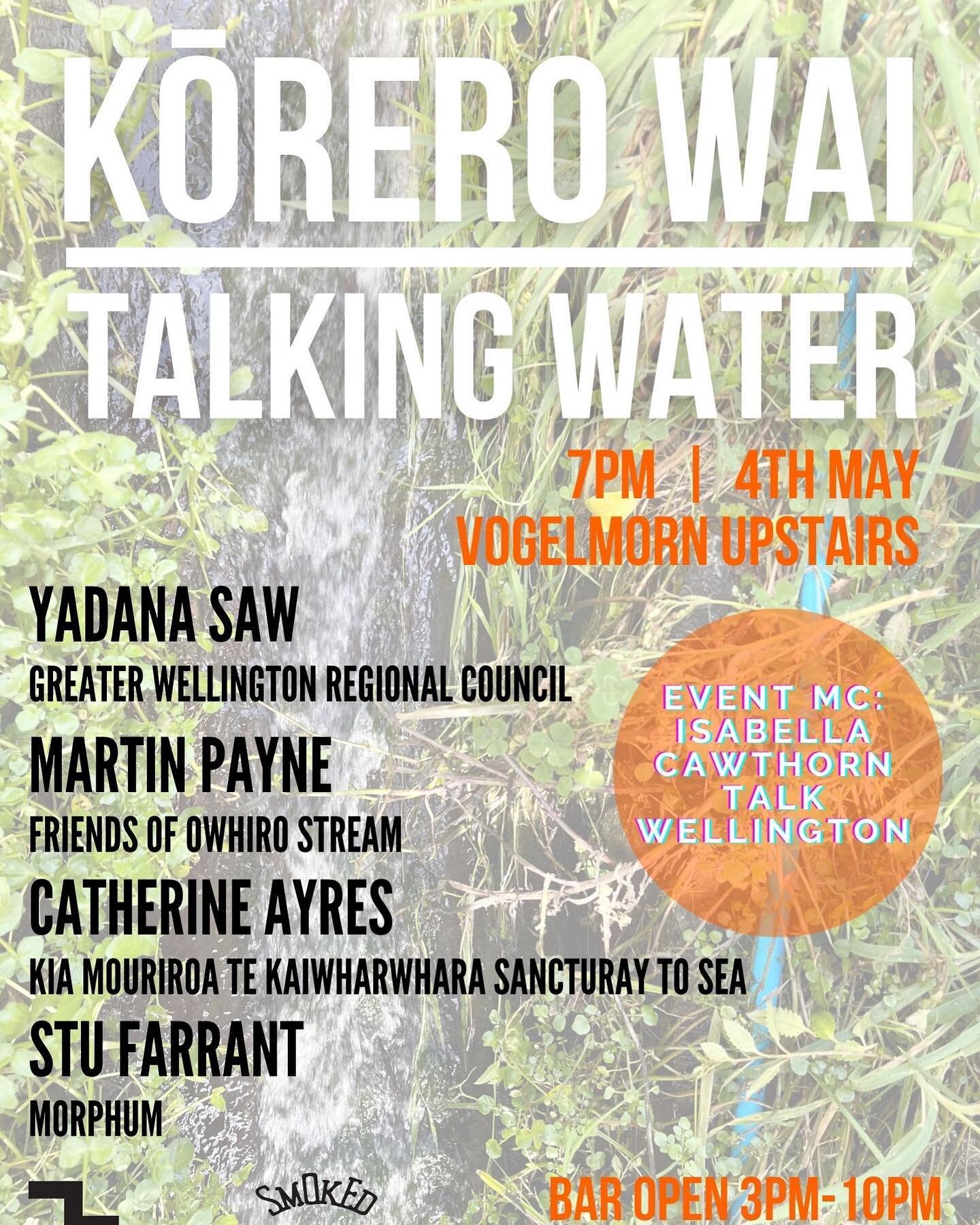 Join us on Thursday 4th May for a panel discussion and Q&amp;A talking about water in our city. 7pm @ Vogelmorn Upstairs.