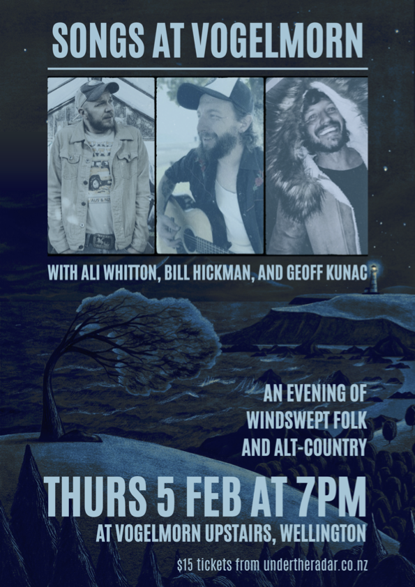 Songs at Vogelmorn with  Ali Whitton, Bill Hickman, and Geoff Kunac | Vogelmorn Upstairs