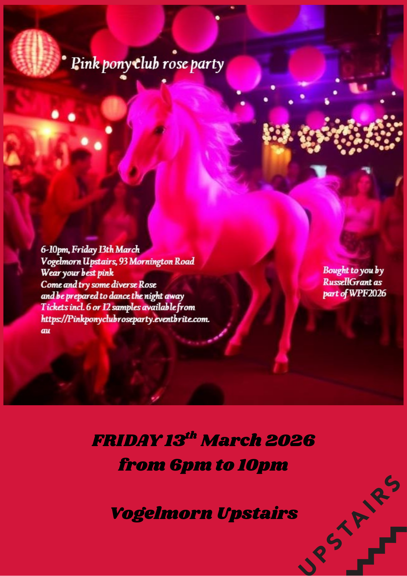 Wellington Pride: Pink Pony Club Rosé Party | Vogelmorn Upstairs