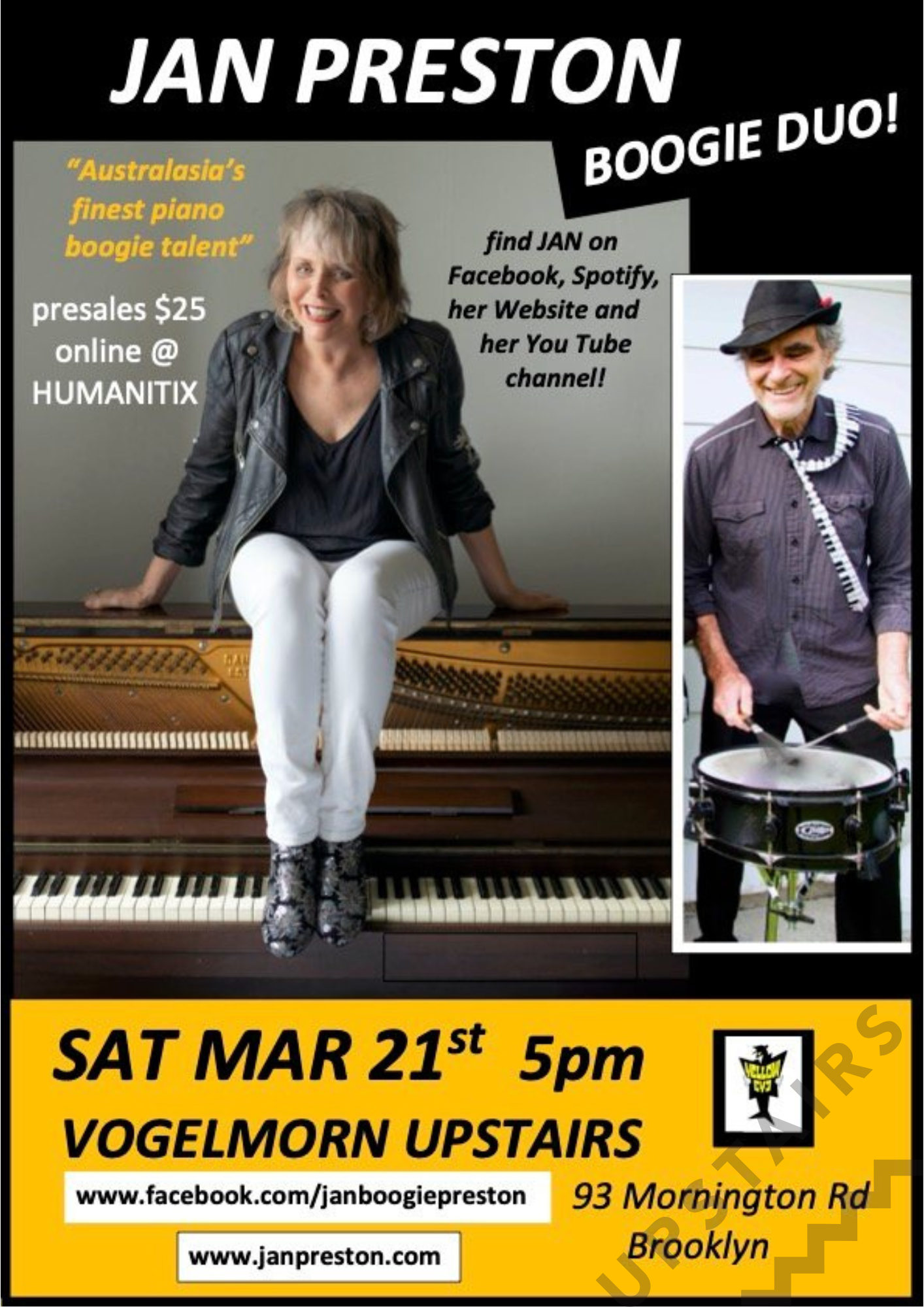 Jan Preston: Boogie Duo | Vogelmorn Upstairs