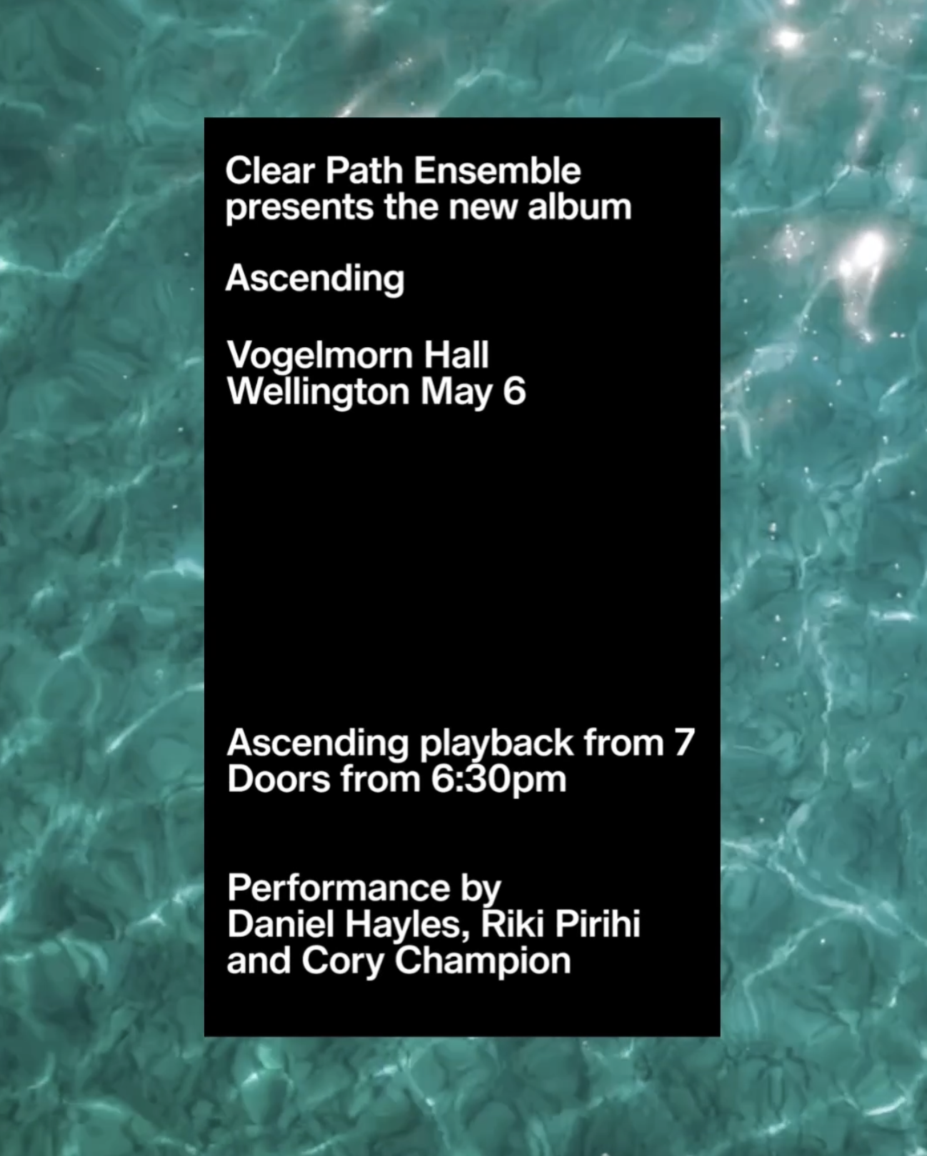 Clear Path Ensemble presents the new album Ascending | Vogelmorn Hall