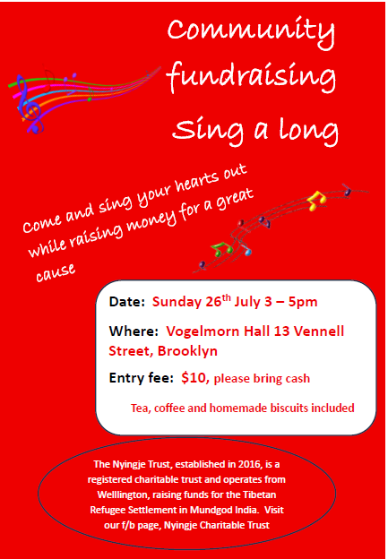Nyingje Trust: Community Fundraiser Sing-along | Vogelmorn Hall