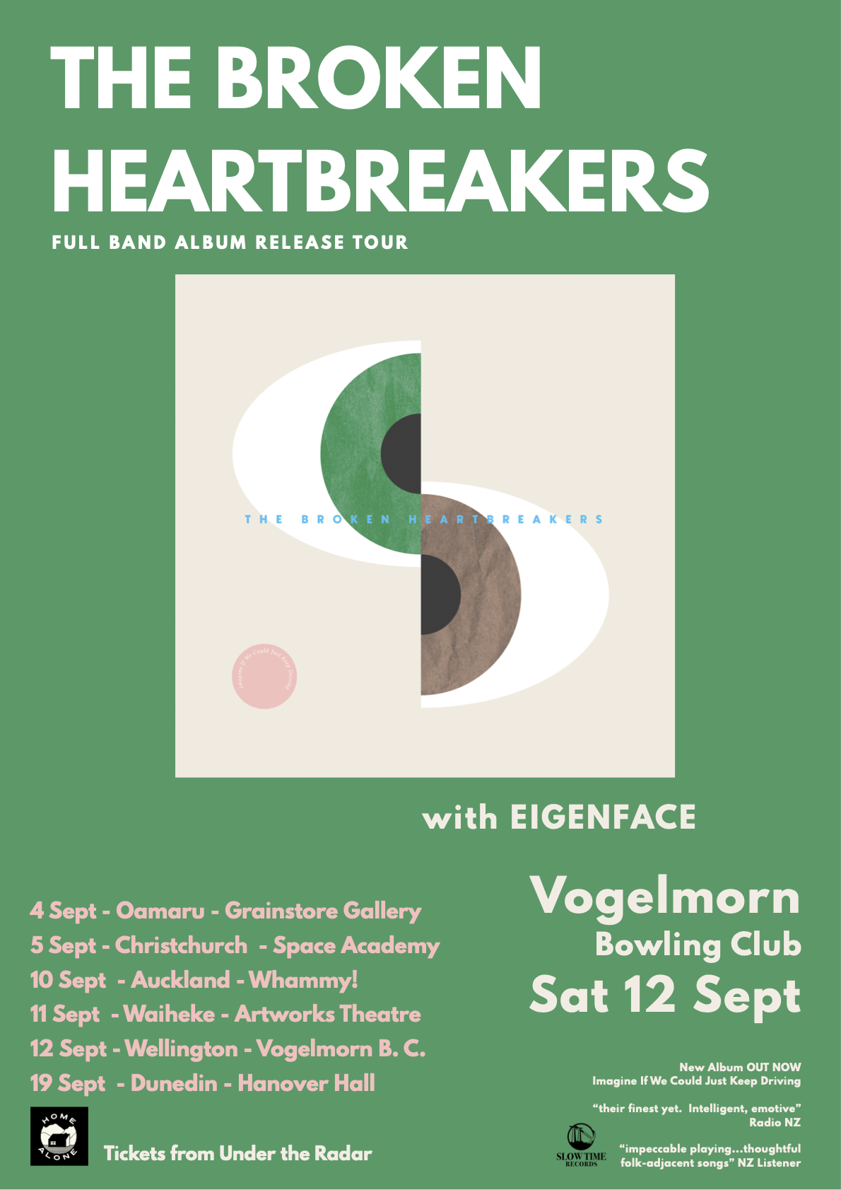 The Broken Heartbreakers: ‘Imagine If We Could Just Keep Driving’ Album Release | Vogelmorn Upstairs
