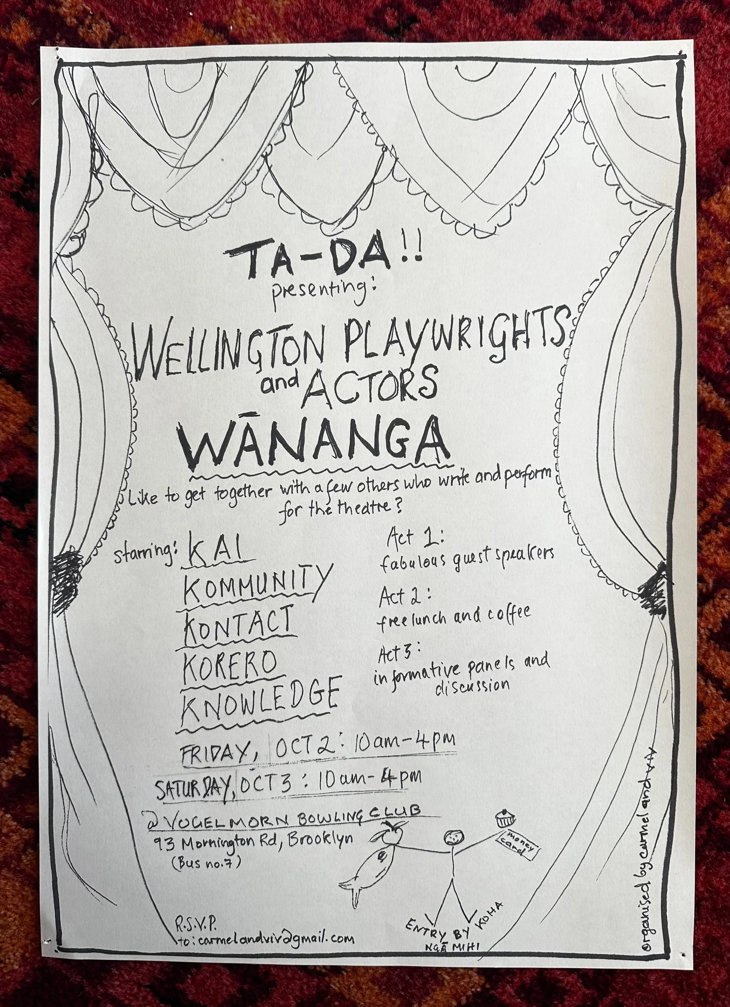 TA DA!!! Wellington Playwrights & Actors Wānanga