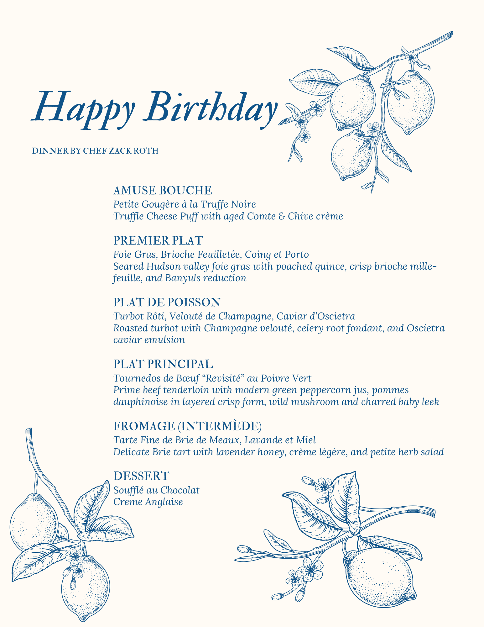 birthday dinner for 25 Bay Pointe Miami Florida 