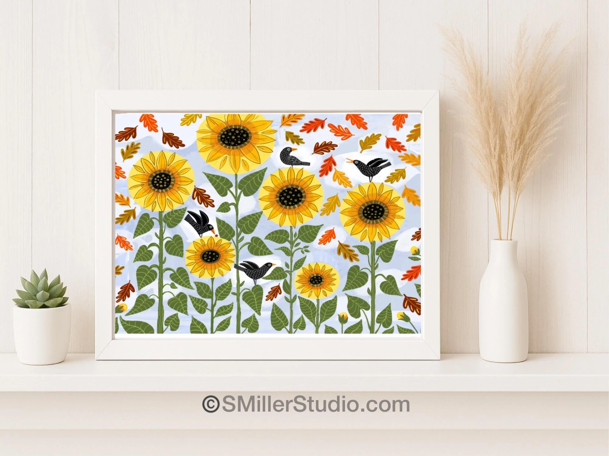 Crow_Garden_Print_Small_White_Frame_Mock_Up_SMillerStudio.com.jpg