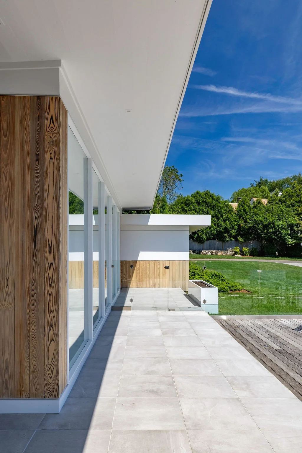 Exterior architectural photography documenting cladding, glazing, rooflines and material transitions for Connecticut architects and design-build firms.