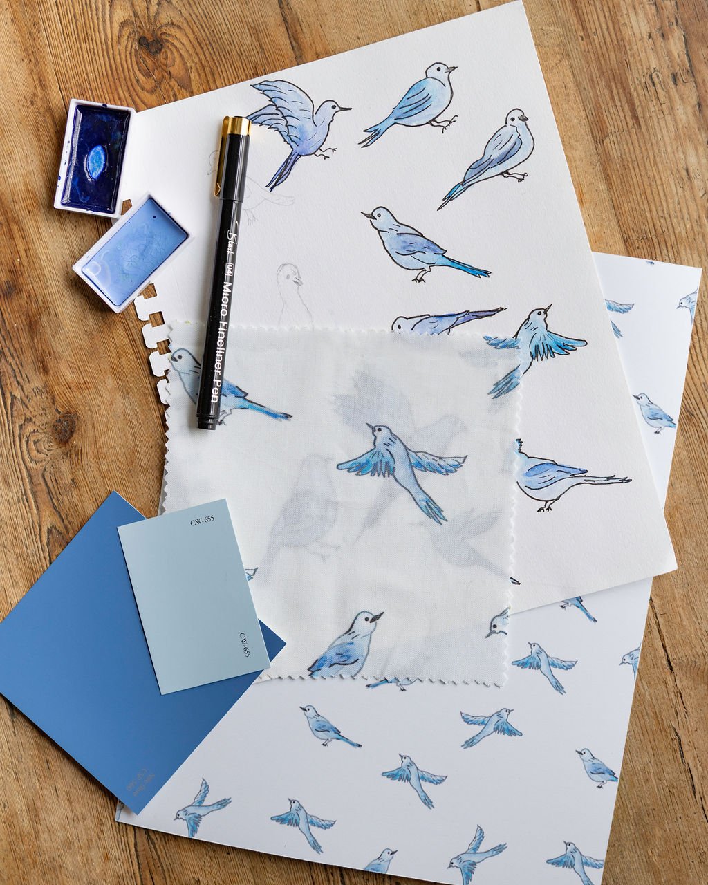 fairfield-county-ct-surface-pattern-designer-branding-photo-watercolor-bird-illustrations-flatlay.jpg