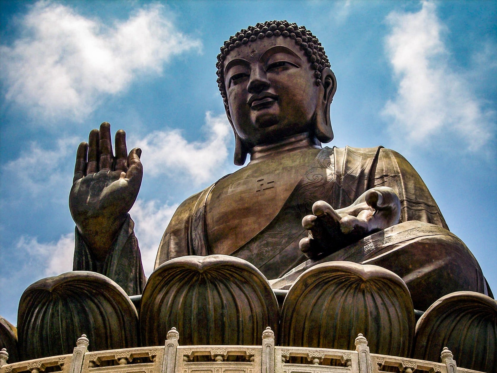 Buddha Statue on Lantau Island up close (Credit: Unsplash.com)
