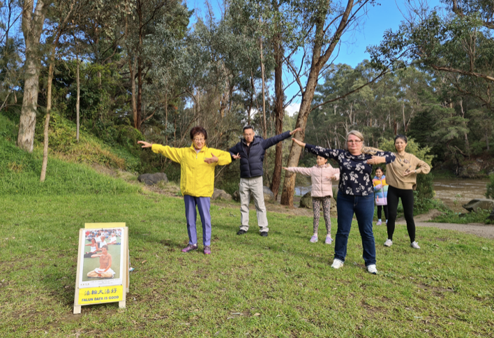 A local Falun Dafa practice site in Australia. (supplied)