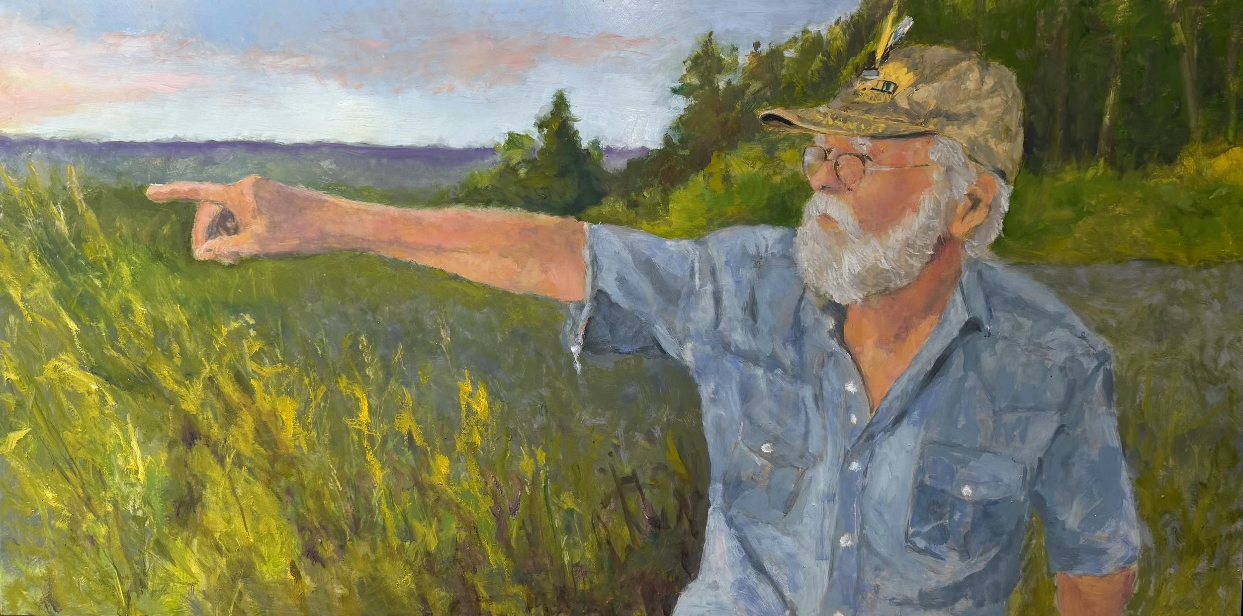 Portrait of Rip Bodman
Oil. on board, 20"X40"