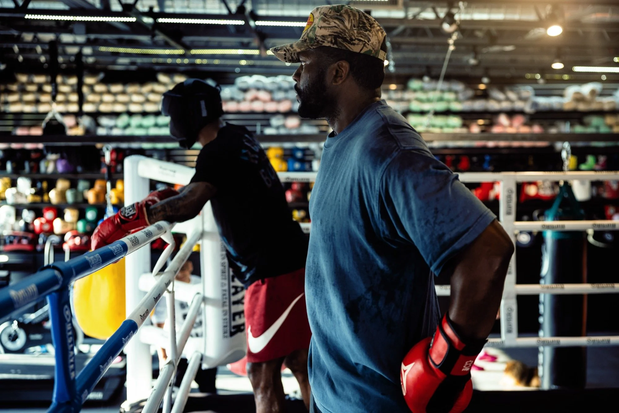 Boxer gym profile portrait — sports photography — Universal Black Media Philadelphia