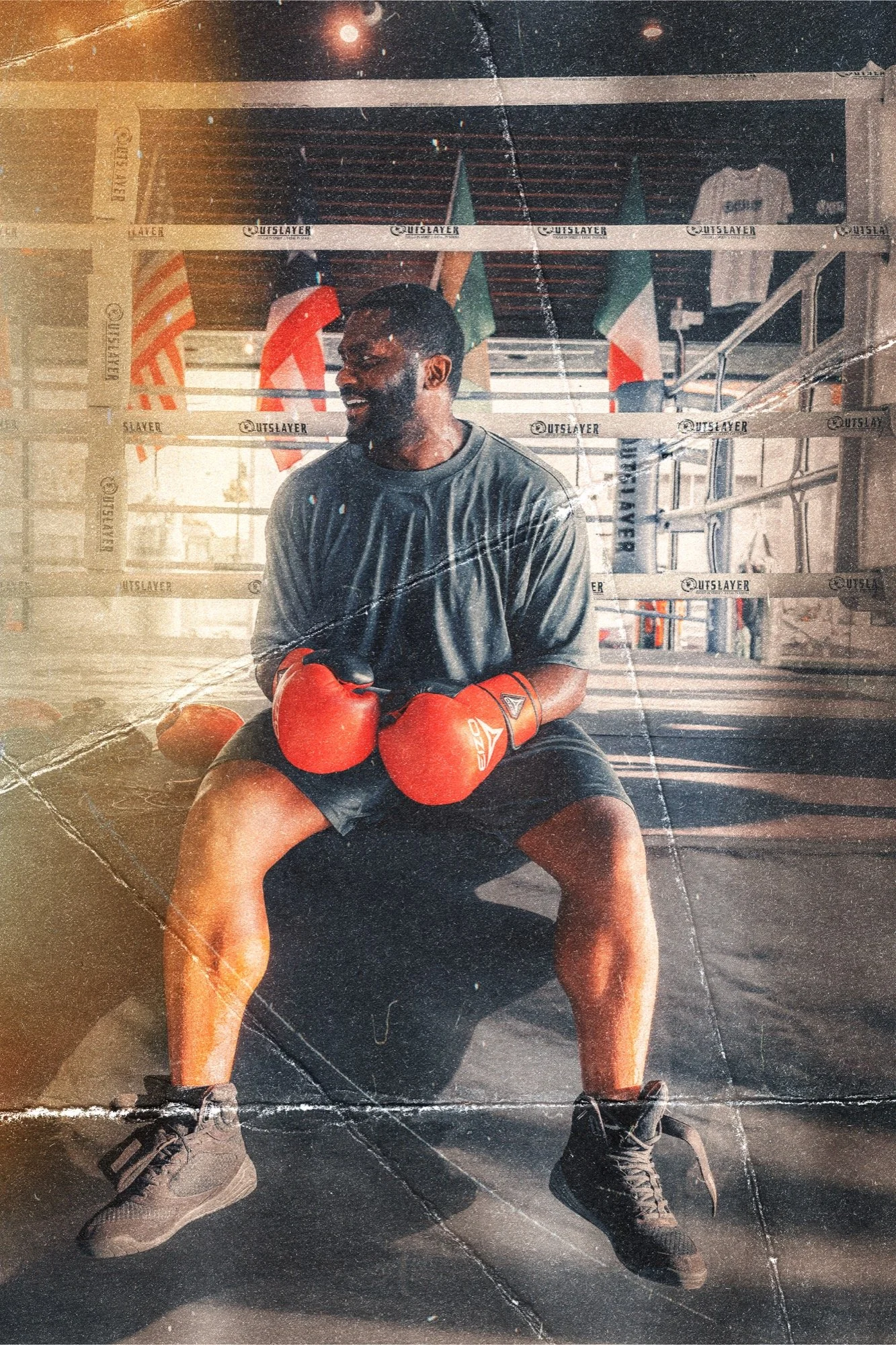 Boxer portrait with dramatic lighting — sports photography — Universal Black Media Philadelphia