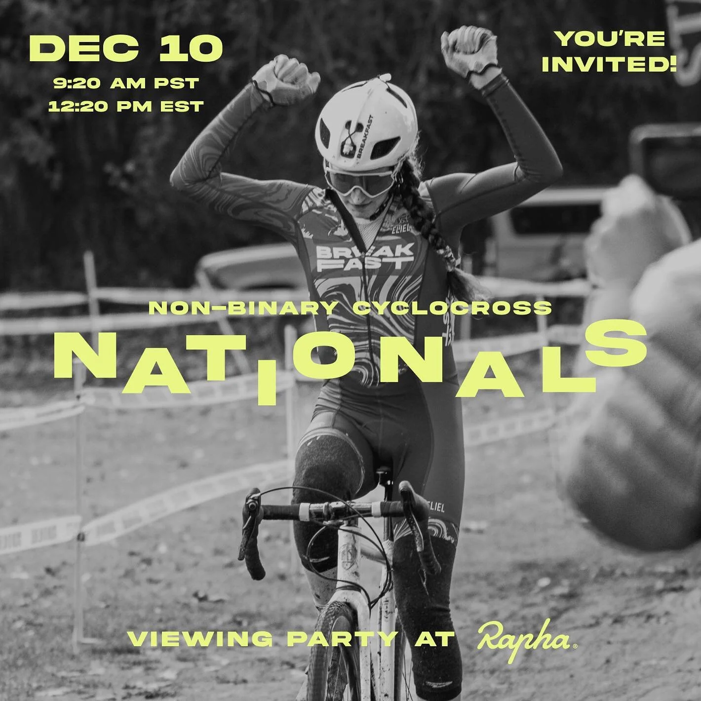 The team is sooo excited for @hen_and_bikes as they headed to Connecticut next week for the first ever non-binary cyclocross national championship on Saturday December 10th!

We&rsquo;ve coordinated a viewing party at @rapha_sea that morning to cheer