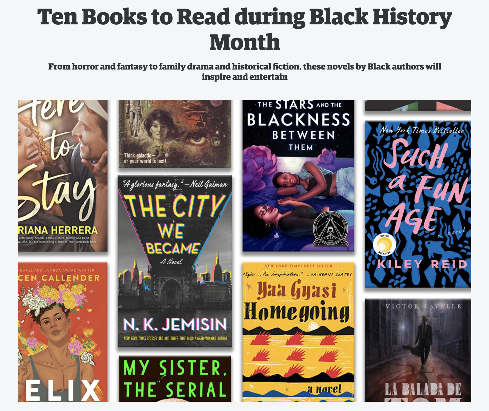 Ten Books to Read During Black History Month