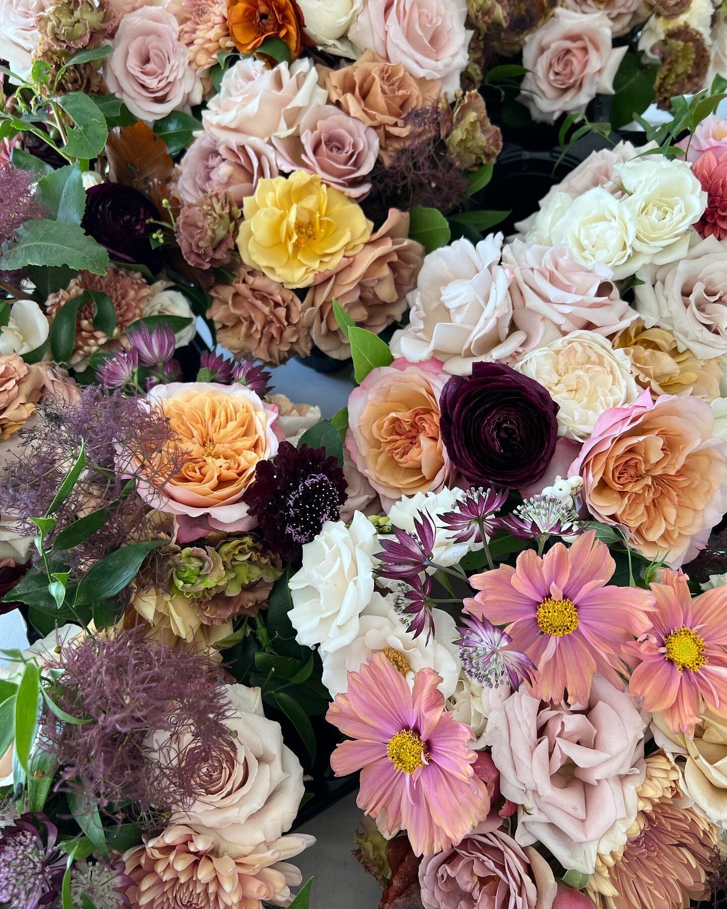We created over 50 beautiful arrangements of repurposed flowers from one of our two donated weddings this weekend! 

We know the volunteer delivery drivers for @mealsthatconnect in Los Osos are going to have a great morning making these special deliv