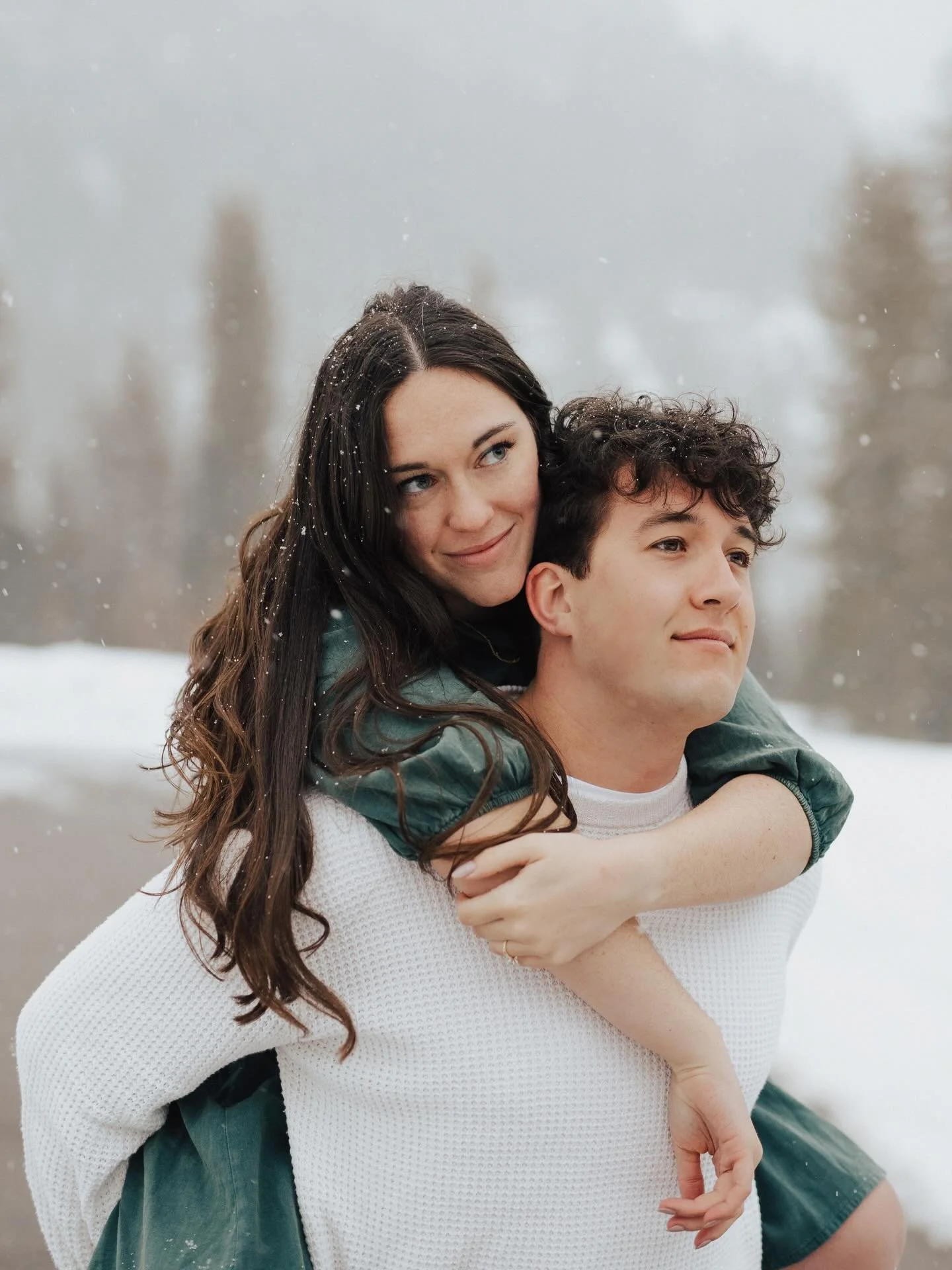 What, like it was cold?? 
The perfect snowy engagements for a summer wedding!!