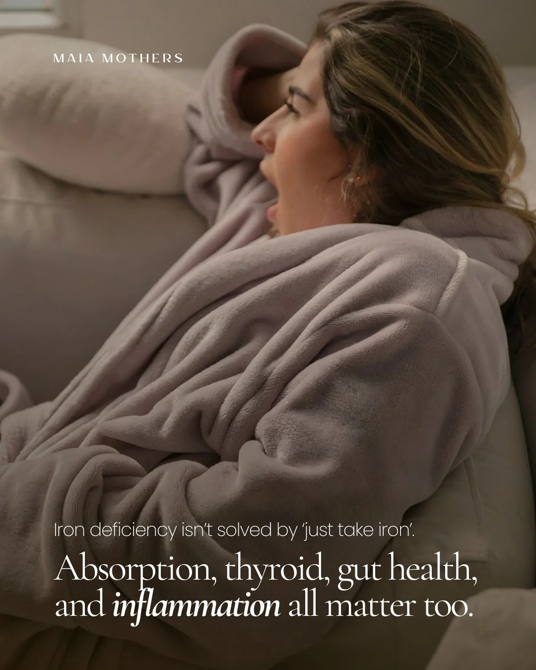 Still exhausted even after taking iron tablets, or being told to go straight for an infusion? We see this all the time in clinic.⁠
⁠
Iron deficiency is one of the most common issues we treat in women, especially during pregnancy and postpartum. But t